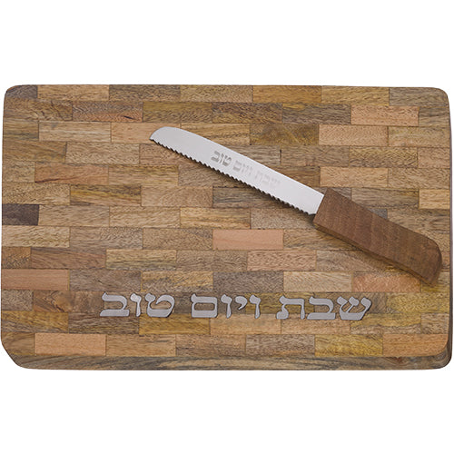 Challah Tray with Knife 41x27 cm (UK40146)