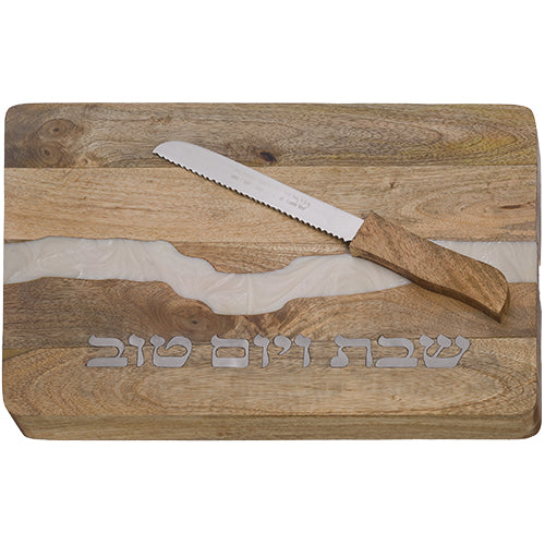 Challah Tray with Knife 41x27 cm (UK40751)