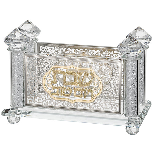 Crystal Napkin Holder with Metal Plate 10*17 cm (UK40997)