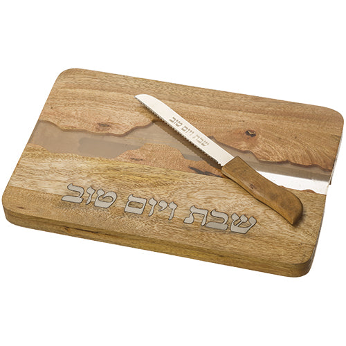 Challah Tray with Knife 41x27 cm (UK47889)
