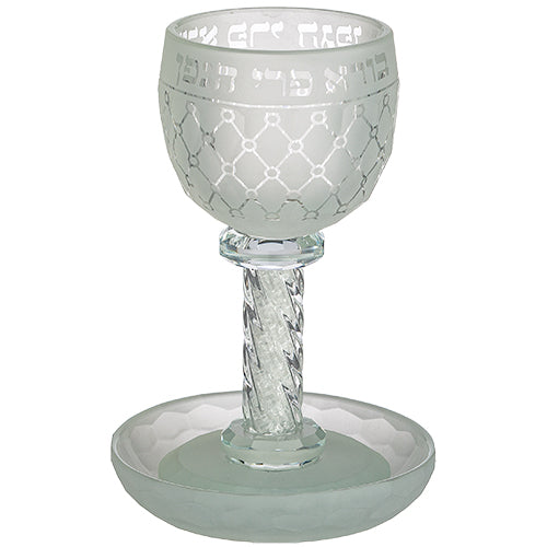 Crystal Kiddush Cup 16 cm contain 100ml / 3.4oz
