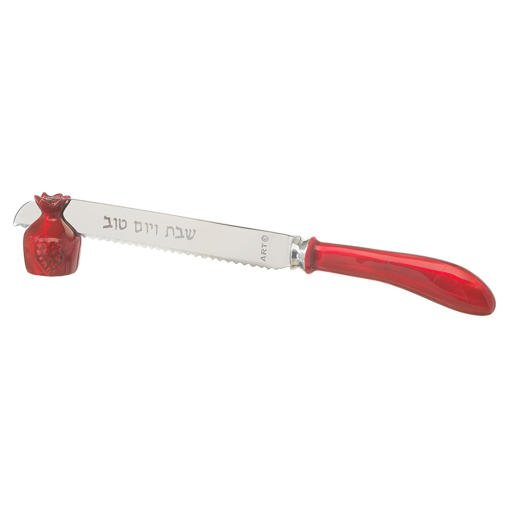Aluminum Shabbat Knife 30 cm, with Pomegranate Stand (UK49327)