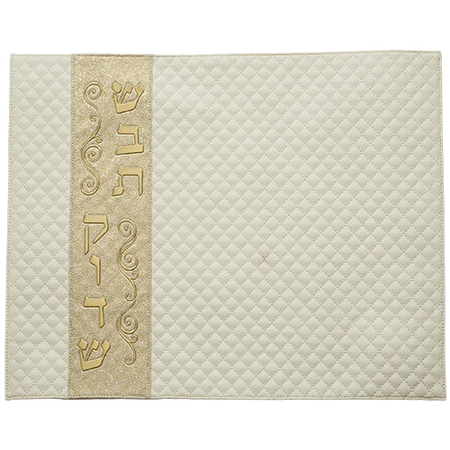 Faux Leather Challah Cover 42X52 cm with Embossed logo (UK66399)