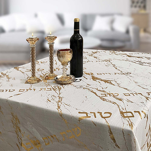 C Elegant Tablecloth 140*220 cm "Gln Marble" (UK66987)