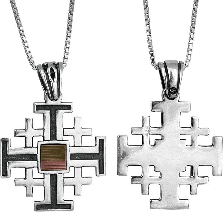 Nano Sim New Testament Silver Pendant - The Jerusalem Cross