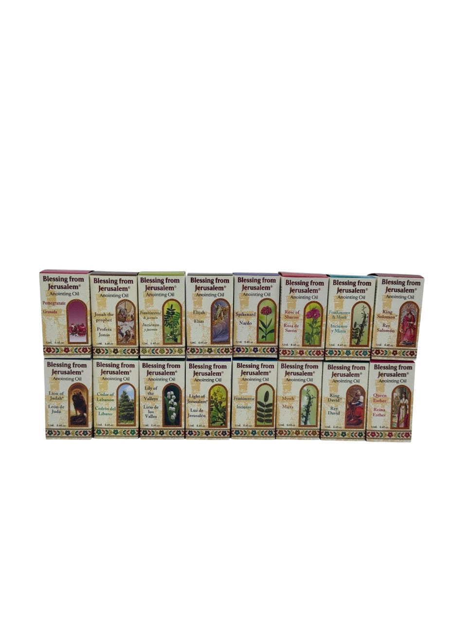 Ein Gedi - Blessing from Jerusalem Anointing Oils - 16 Assorted Fragrances Set (16 x 10ml)
