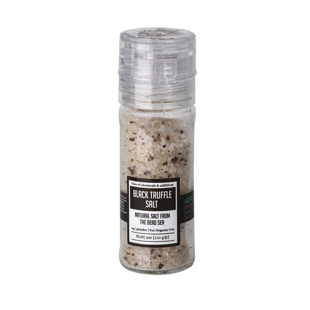 Black Truffle Salt 424 Grinder From The Dead Sea 3.87oz / 110 grams - Spring Nahal