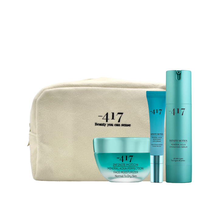 Infinite Hydration Trio Skincare Kit – Light Texture Essentials in Velvet Pouch (SKU 10041)