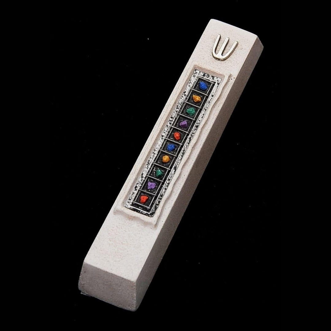 Mezuzah Case Cast Stone Jerusalem Jewish Door Mezuzah Art Design