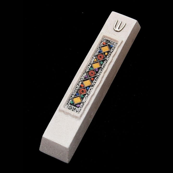 Mezuzah Case Cast Stone Jerusalem Jewish Door Mezuzah Art Design