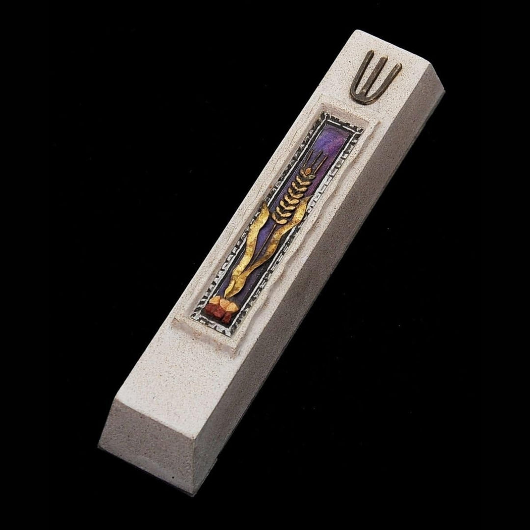 Mezuzah Case Cast Stone Jerusalem Jewish Door Mezuzah Art Design