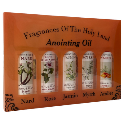 Lot of 5 Mix Anointing Oil in Roll On kit Bottles from Bethlehem Holy Land