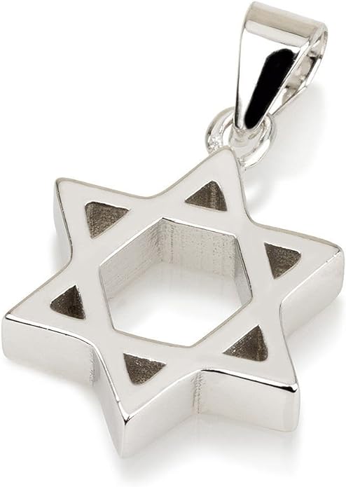 Star of David Pendant with Chain 925 Sterling Silver, Sterling Silver, No Gemstone