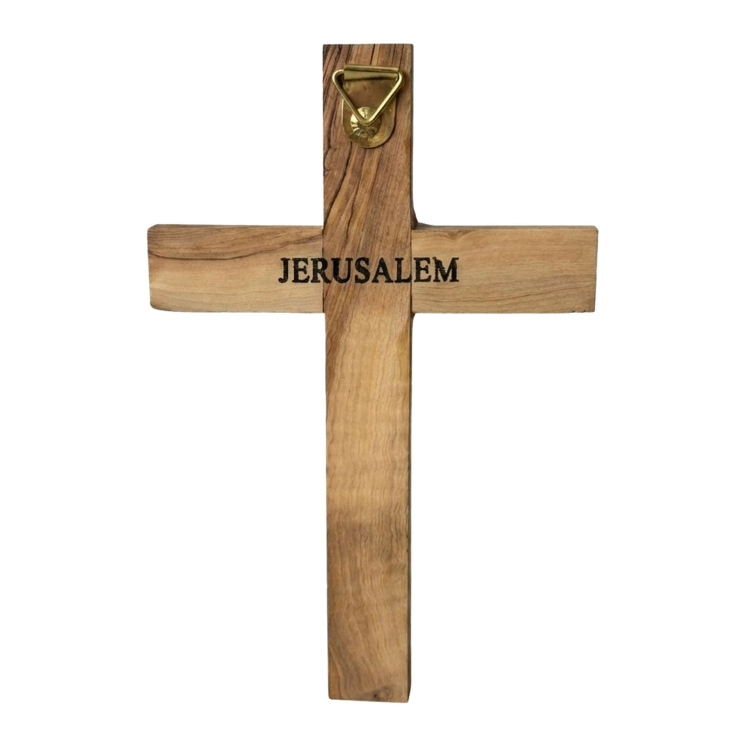 Jerusalem Olive Wood Wall Cross Made in Bethlehem 4 Sizes