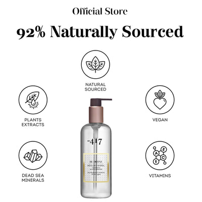 -417 Dead Sea Cosmetics Redefine Micellar & Mineral Cleanser & Make Up Remover - Powerful & Gentle Micellar Cleansing Water for All Skin Types - Perfect for Makeup Removal