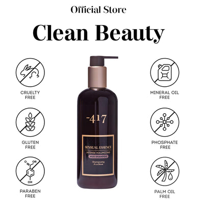 -417 Dead Sea Cosmetics Volumizing Mud Shampoo - Treat Scalp for Healthy Shiny Hair - Repair Sun Damage - with Avocado Oil and Vitamin E - Treating Dandruff & Perfect for Dry Scalp - 100% Vegan 11.83 0z