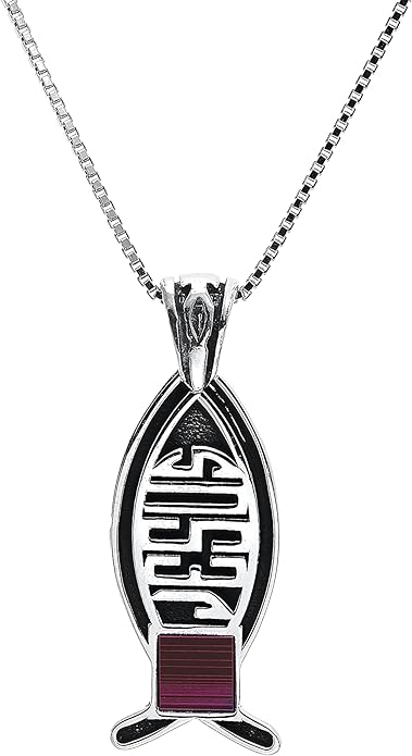 Jesus Silver Pendant Nano Sim New Testament Silver Pendant Ichthys JESUS