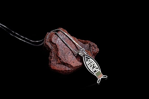 Jesus Silver Pendant Nano Sim New Testament Silver Pendant Ichthys JESUS