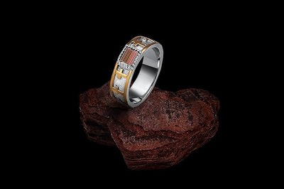 The Peace of God Silver and 9K Gold Ring Nano Sim New Testament - Cross