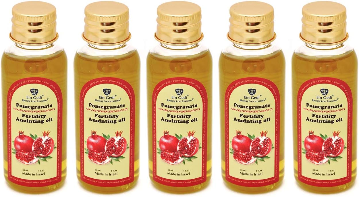 5 x Ein Gedi Anointing Oil - Pomegranate Fertility 30 ml  1 fl.oz.
