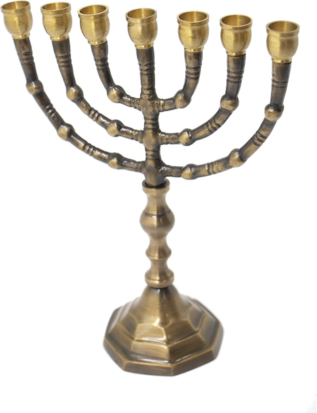 Jerusalem 9'' Menorah Gold Plated from Holy Land