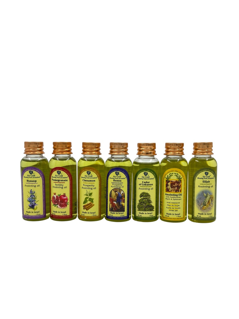 Ein Gedi Anointing Oils - 7 Large Bottle Set (7 x 30ml)