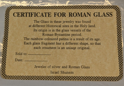 Roman Glass Bracelet Authentic & Luxurious With Certificate from Holyland