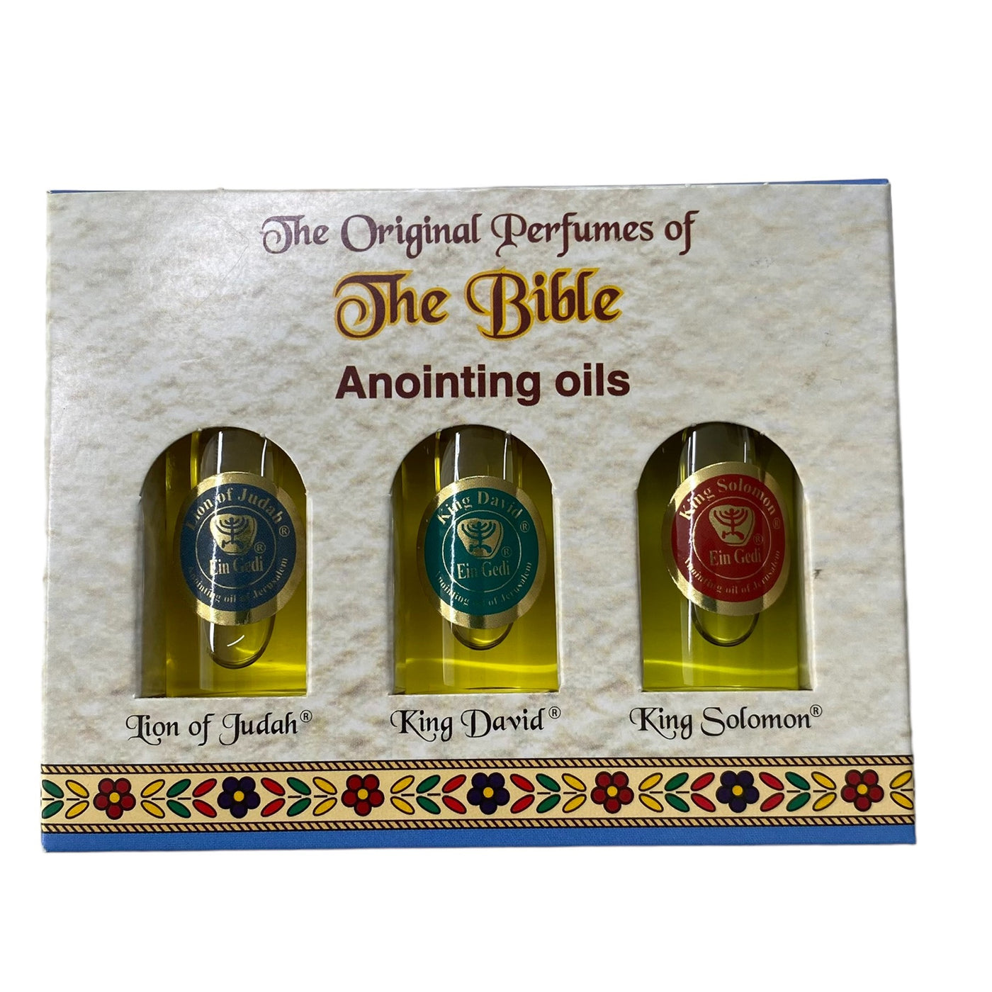 The Original Perfumes of The Bible Trio Pack anoiting Oil from Holyland Jerusalem (King)