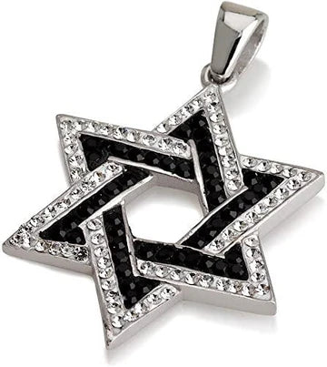 Star of David Pendant Gemstones + Sterling Silver Necklace #5