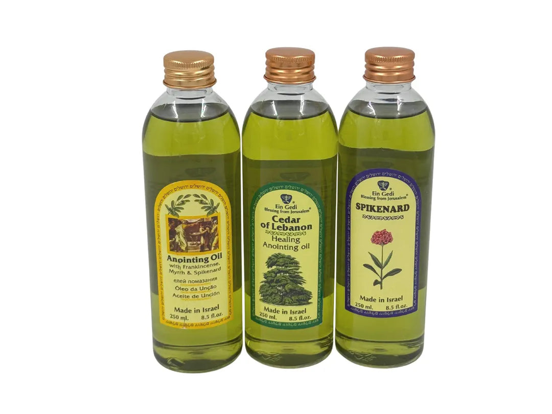 Ein Gedi Blessing from Jerusalem Anointing Oils - 3 Bottle Set (250ml Each)