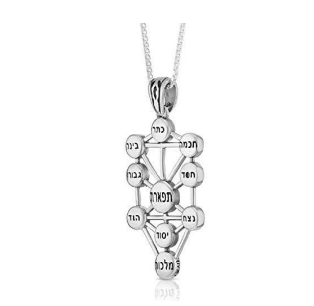 Blessings Pendant 925 silver designed by the Tree of Life -"Ten Sefirot"