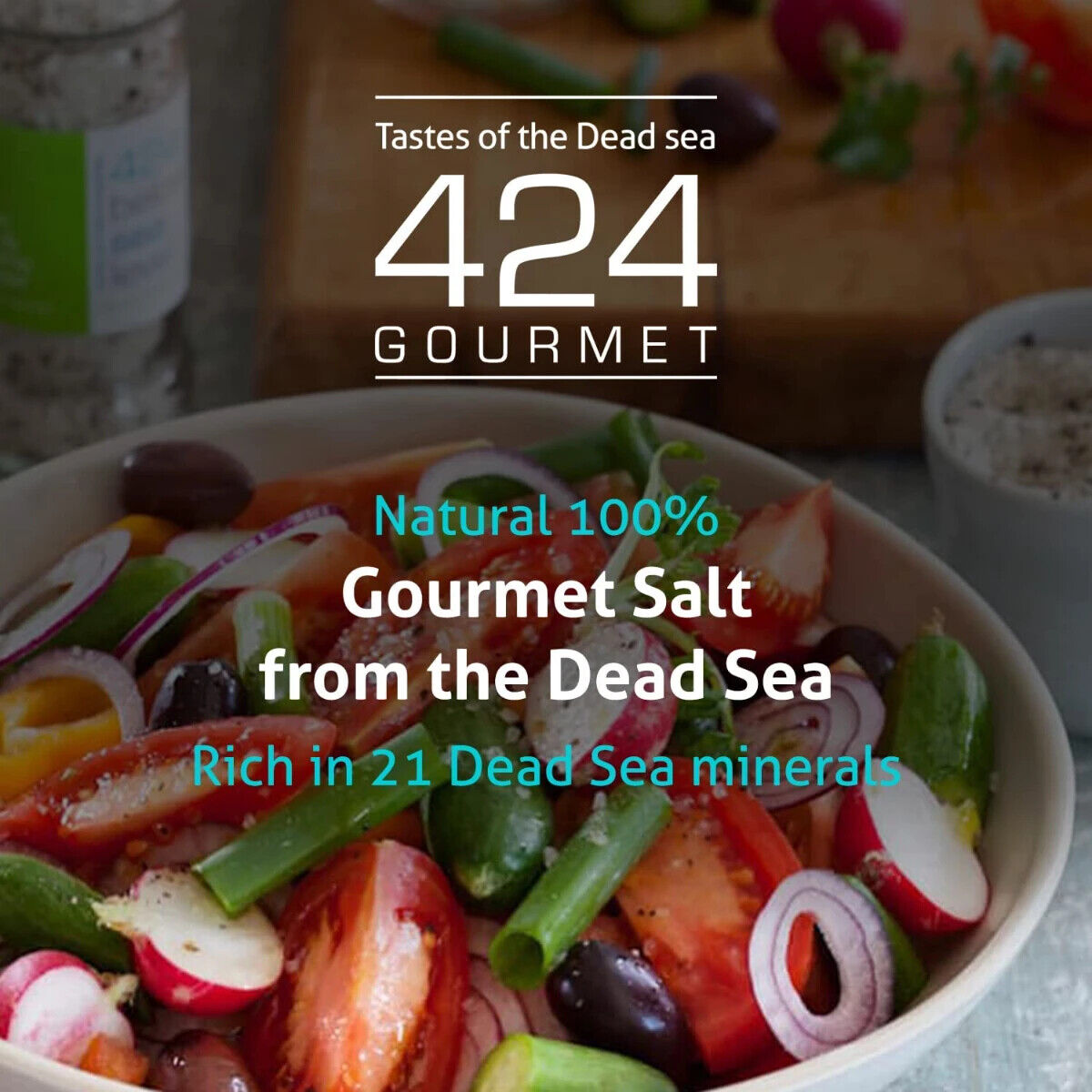 Gourmet Salt Collection from The Dead Sea 3.87oz (Black Coarse Gourmet Salt)