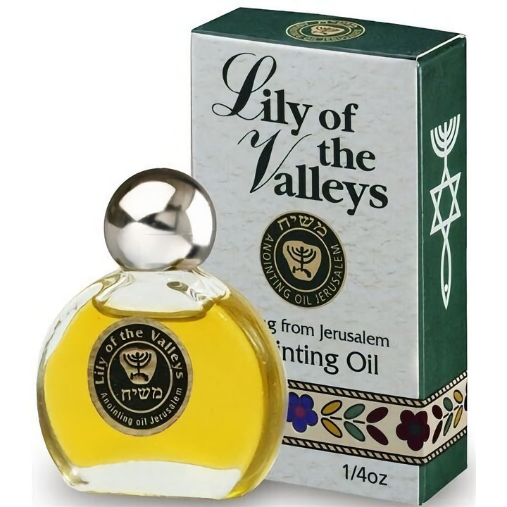 5 x Lily of the Valleys Anointing Oil 7.5 ml 1/4oz from the Holy Land Jerusalem (5 Bottles)