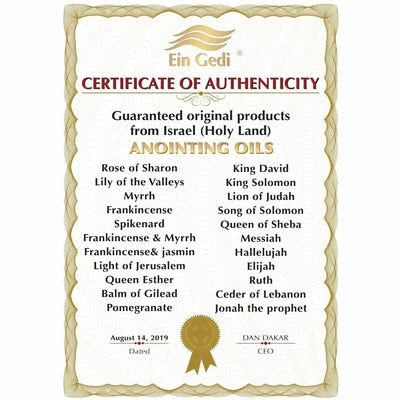 Ein Gedi Henna Prosperity Anointing Oil 100 ml - 3.4 fl.oz From Holyland Jerusalem