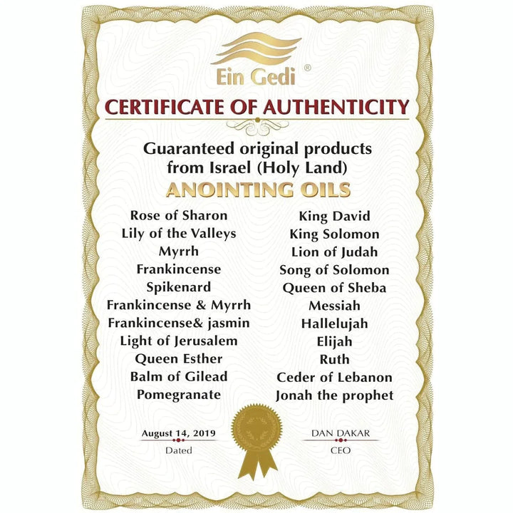 5 x Anointing Oils Queen Esther 12 ml - 0.4 oz From Holyland (5 bottles)
