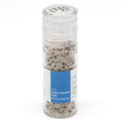 Black Pepper Gourmet Kosher Salt From The Dead Sea 3.87 oz / 110 grams