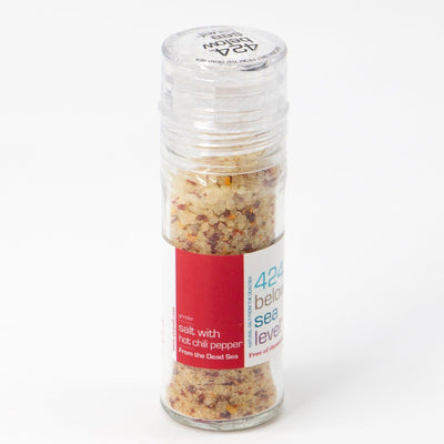 Salt with Hot Chili Pepper Gourmet Salt From The Dead Sea 3.87oz / 110 gram