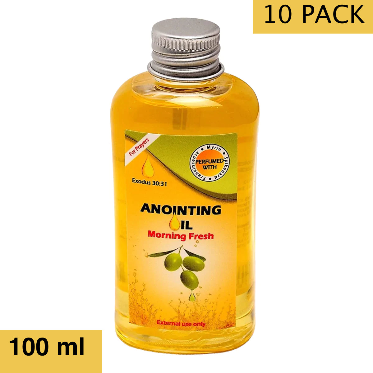 10 x Frankincense Myrrh Spikenard Anointing Oil (AYA) 100 ml Bottles