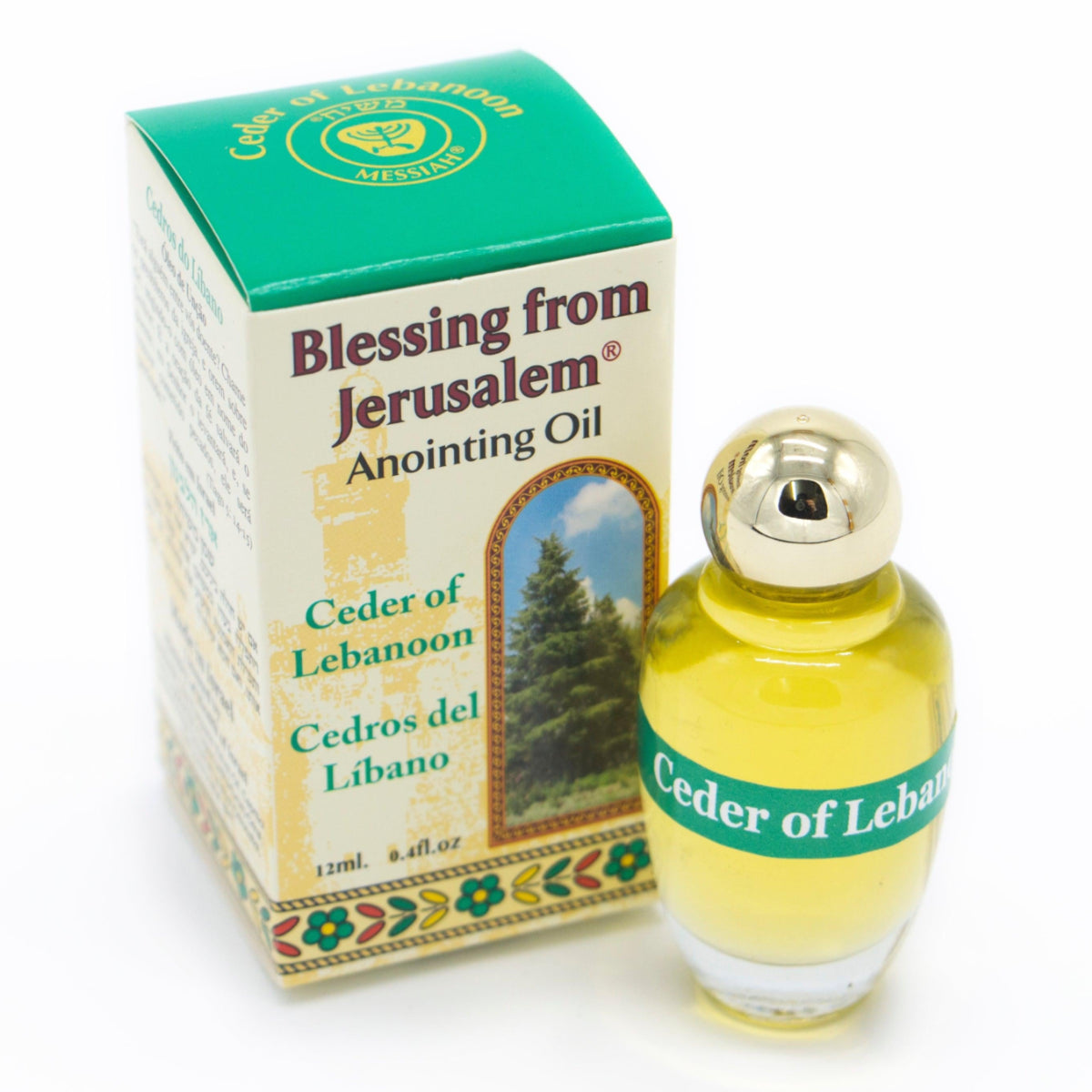 Cedar of Lebanon Anointing Oil - From Holyland Jerusalem 12 ml. - 0.4 oz