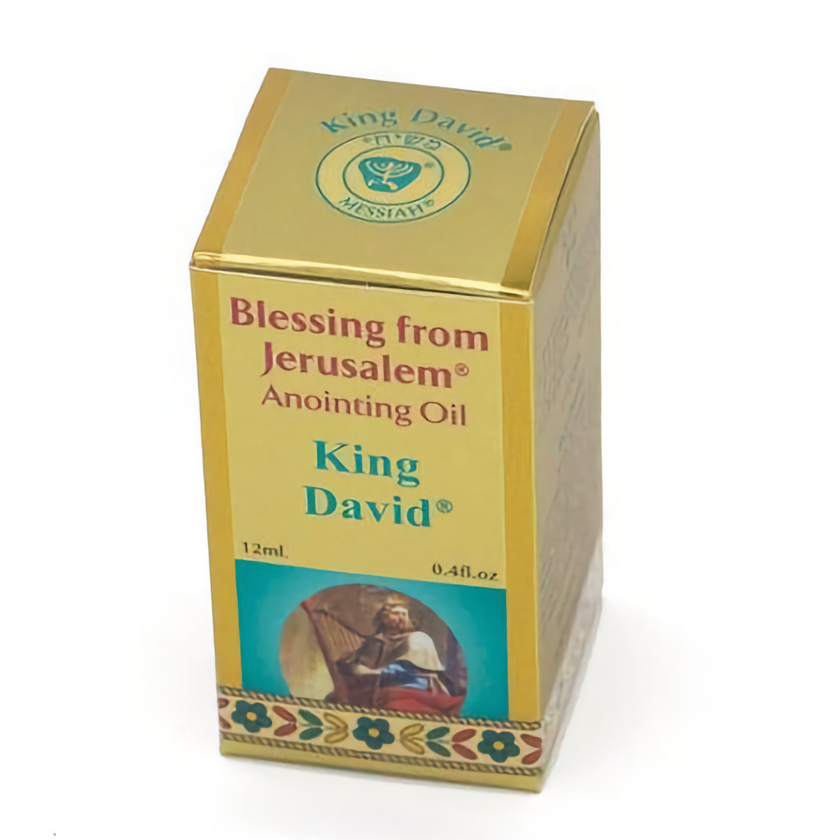 Gold Anointing Oil King David 12ml/0.4 oz From Holyland Jerusalem