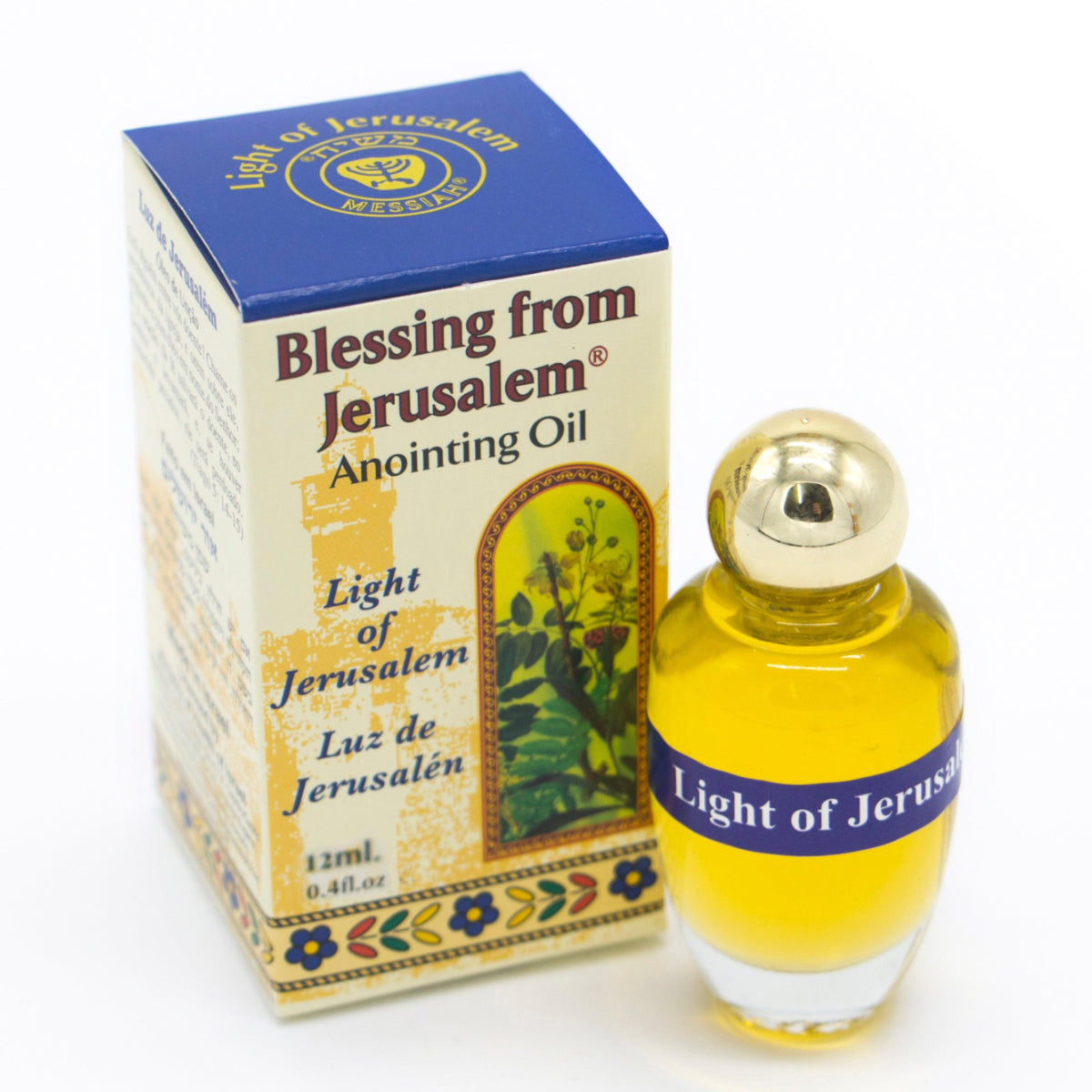 Light of Jerusalem Anointing Oil -Blessing From Jerusalem 12 ml. - 0.4 fl. oz.