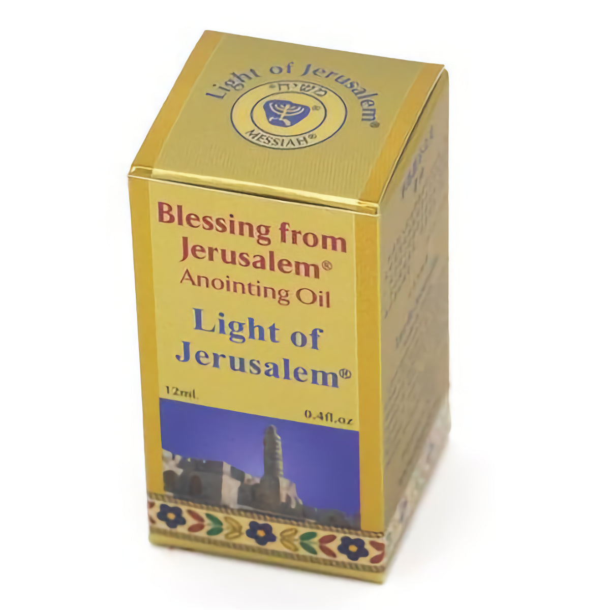 Gold Anointing Oil Light of Jerusalem 12ml/0.4  oz From Holyland Jerusalem