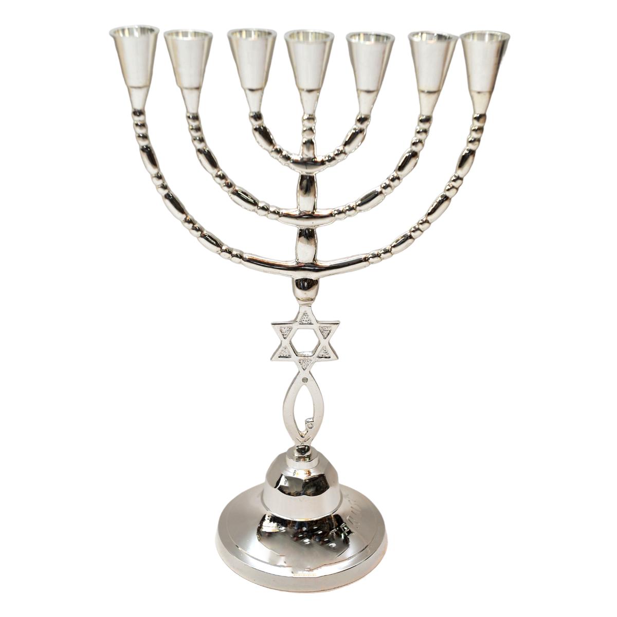 Menorah Silver Plated Star of David From Holy Land Jerusalem