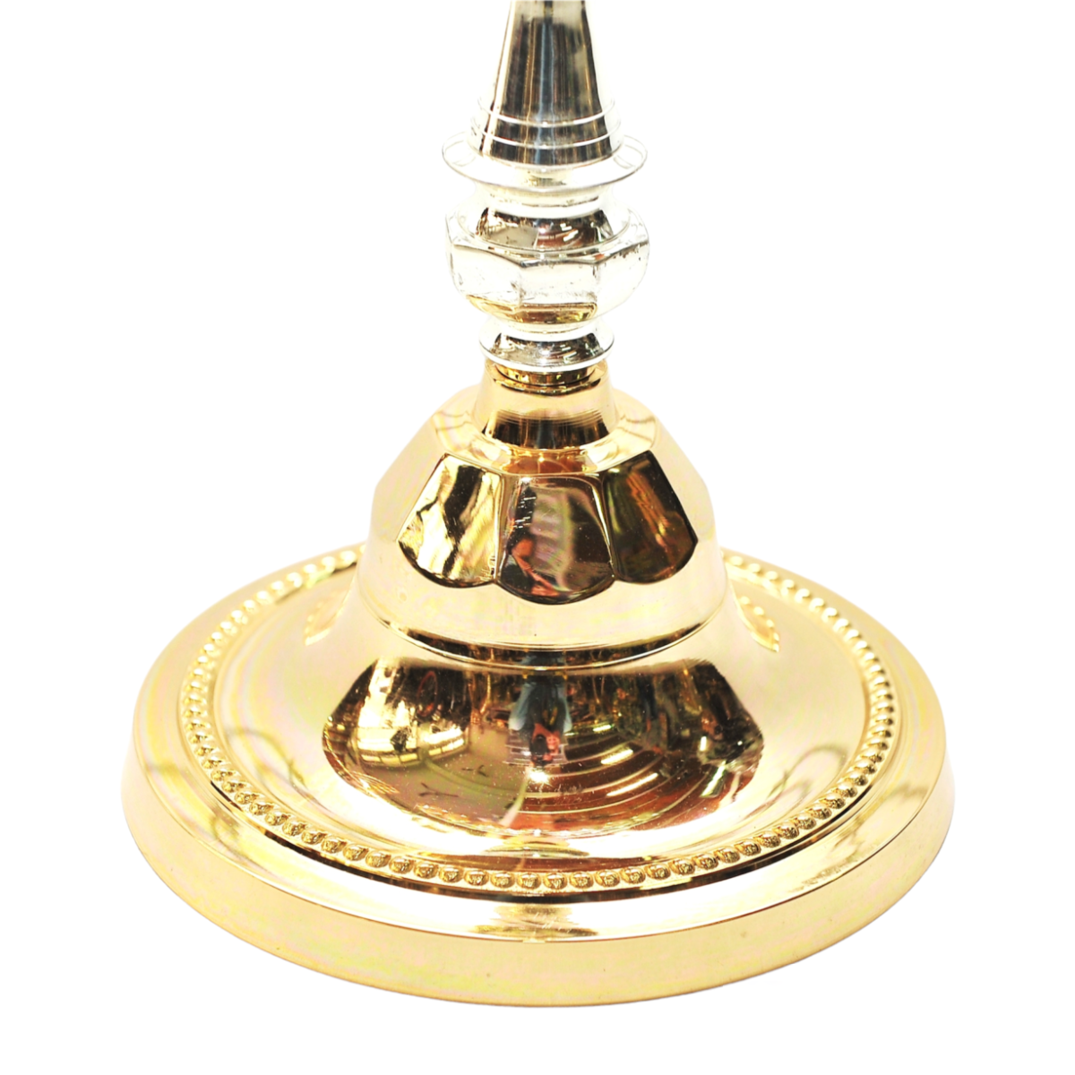 Temple Menorah Gold & Silver Plated Candle Holder from Jerusalem 18.9″ / 48 cm