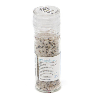 Black Pepper Gourmet Kosher Salt From The Dead Sea 3.87 oz / 110 grams