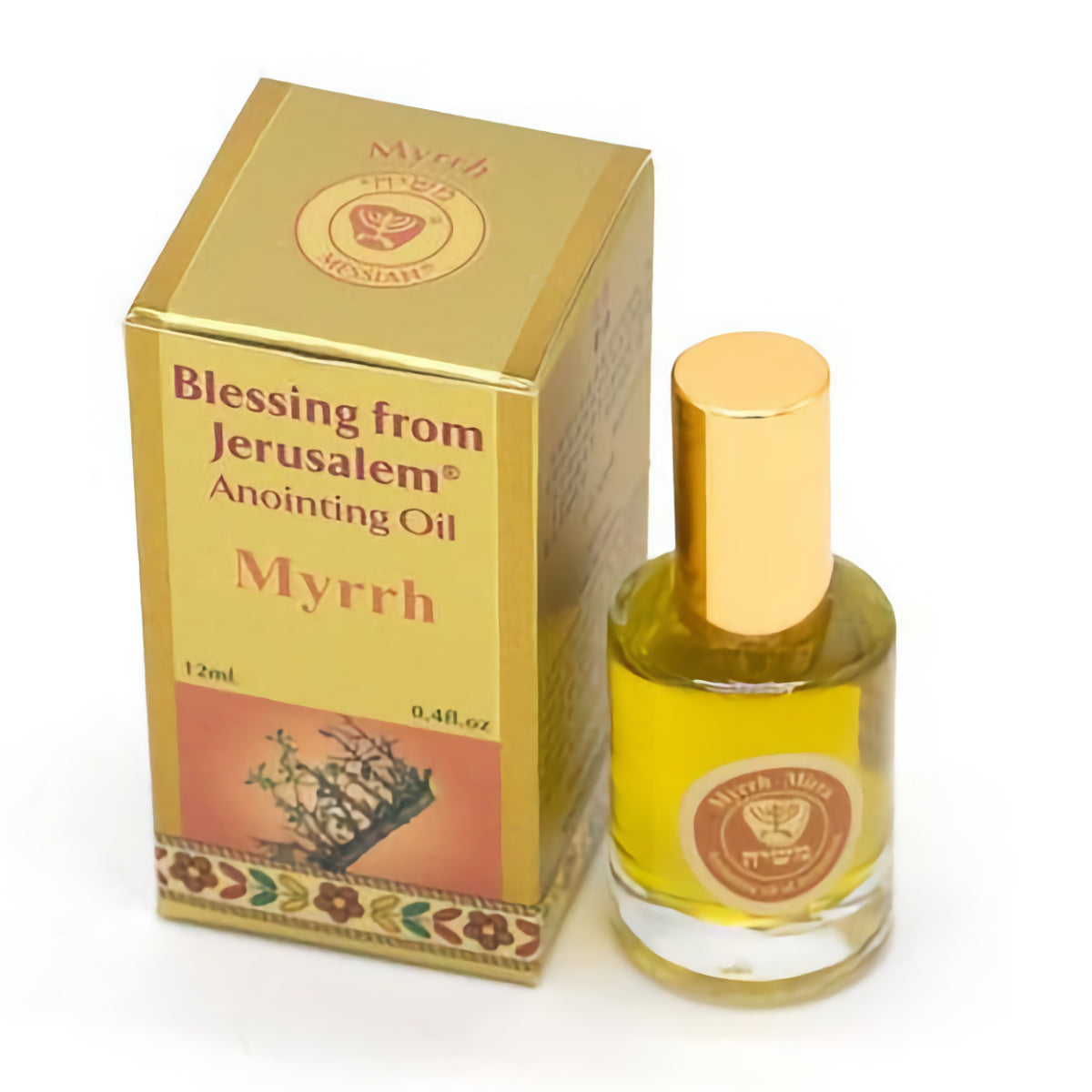 Gold Anointing Oil Myrrh 12ml/0.4  oz from Holyland Jerusalem