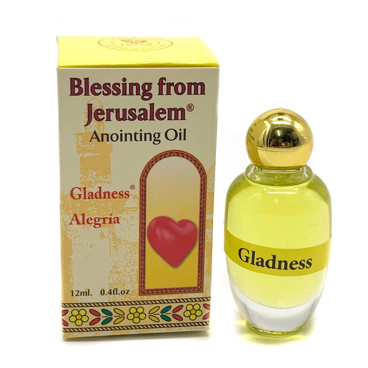 Anointing Oil Gladness 12 ml. - 0.4oz from Jerusalem Israel