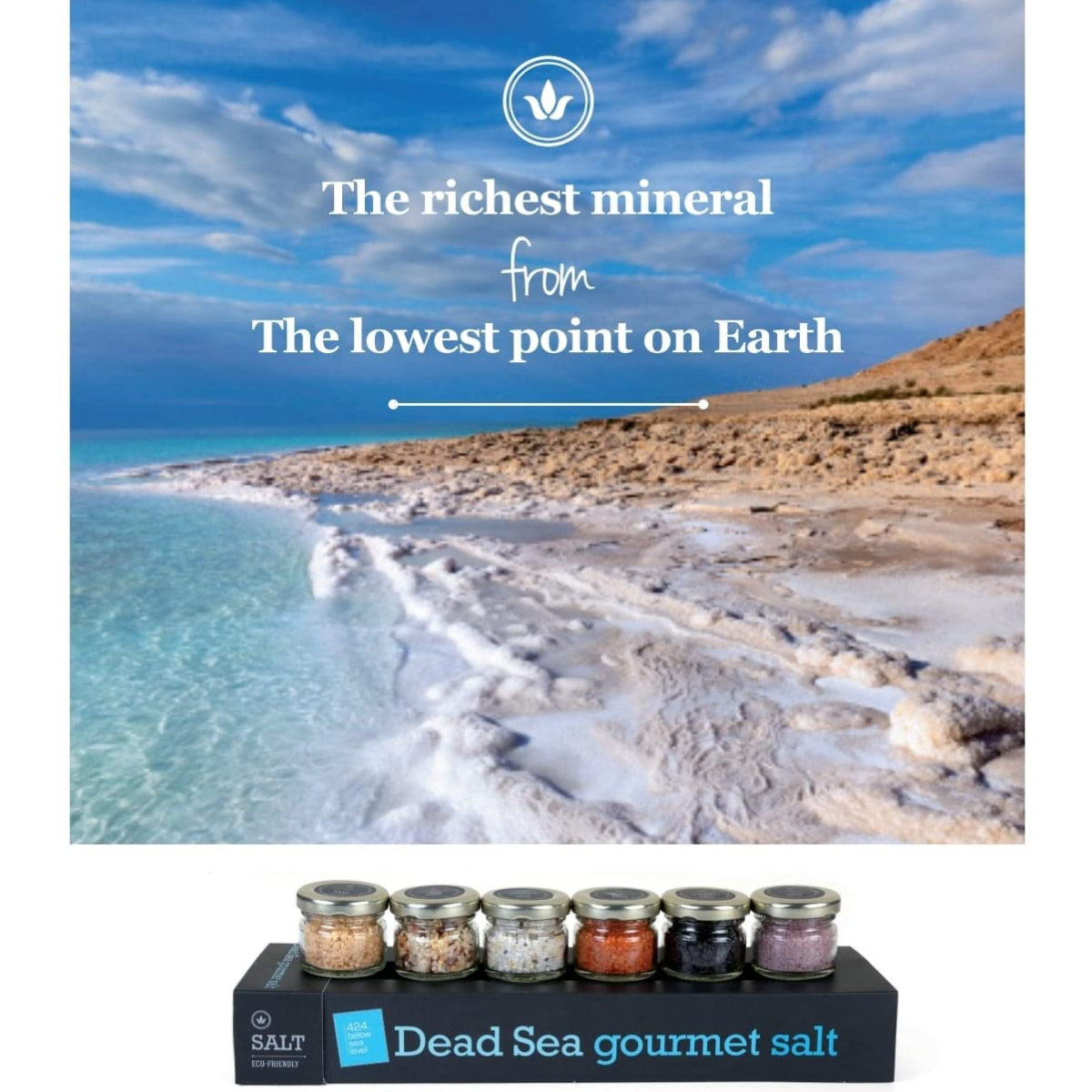 Golden Gourmet Salt From The Dead Sea 3.87 oz / 110 grams