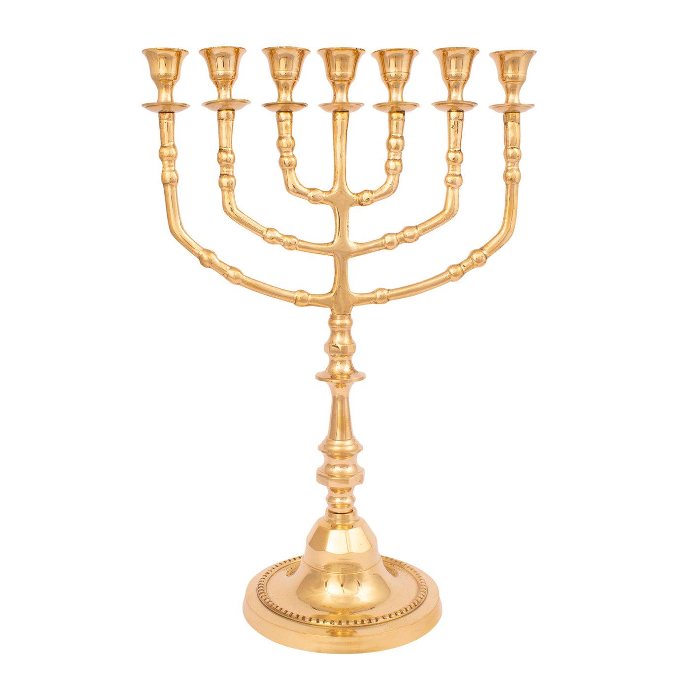 Large Menorah Gold Plated from Holy Land Jerusalem 15″ / 38 cm