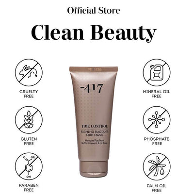 -417 Dead Sea Cosmetics Firming Time Control Mud Mask - 2 in 1 Exfoliating & Nourishing Mud Mask